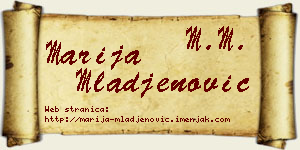Marija Mlađenović vizit kartica